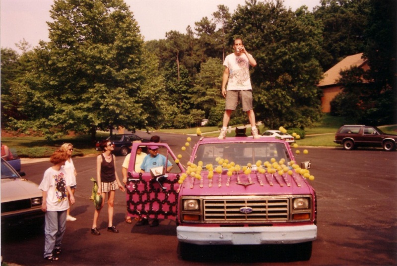 tennis balls and drums