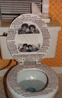 Letter written toilet seat